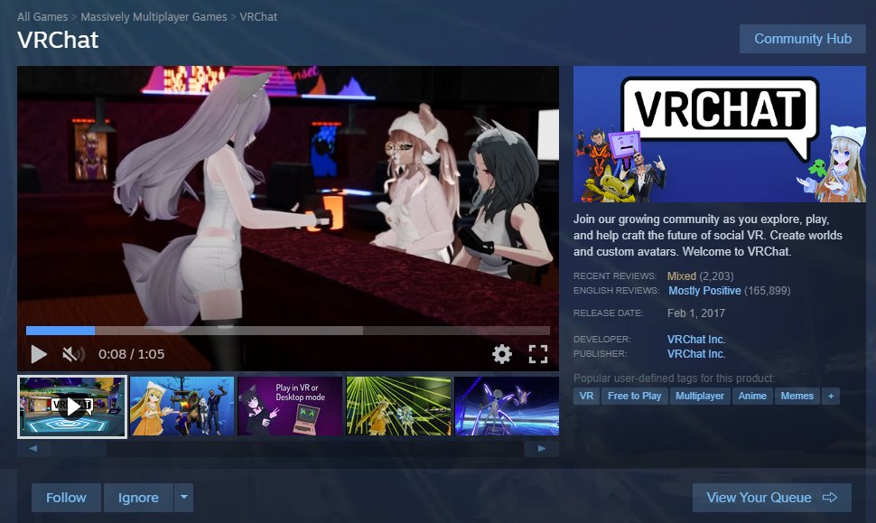 I HECCIN DID IT.  VRCHAT PUT SUNSET IN THEIR TRAILER.  >:D