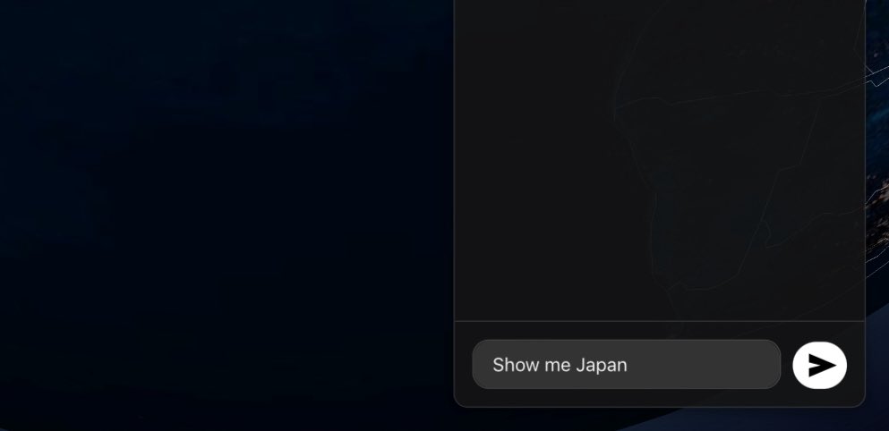 the prompt is “Show me” so you should text “show me canada”

it clearly says that on the website