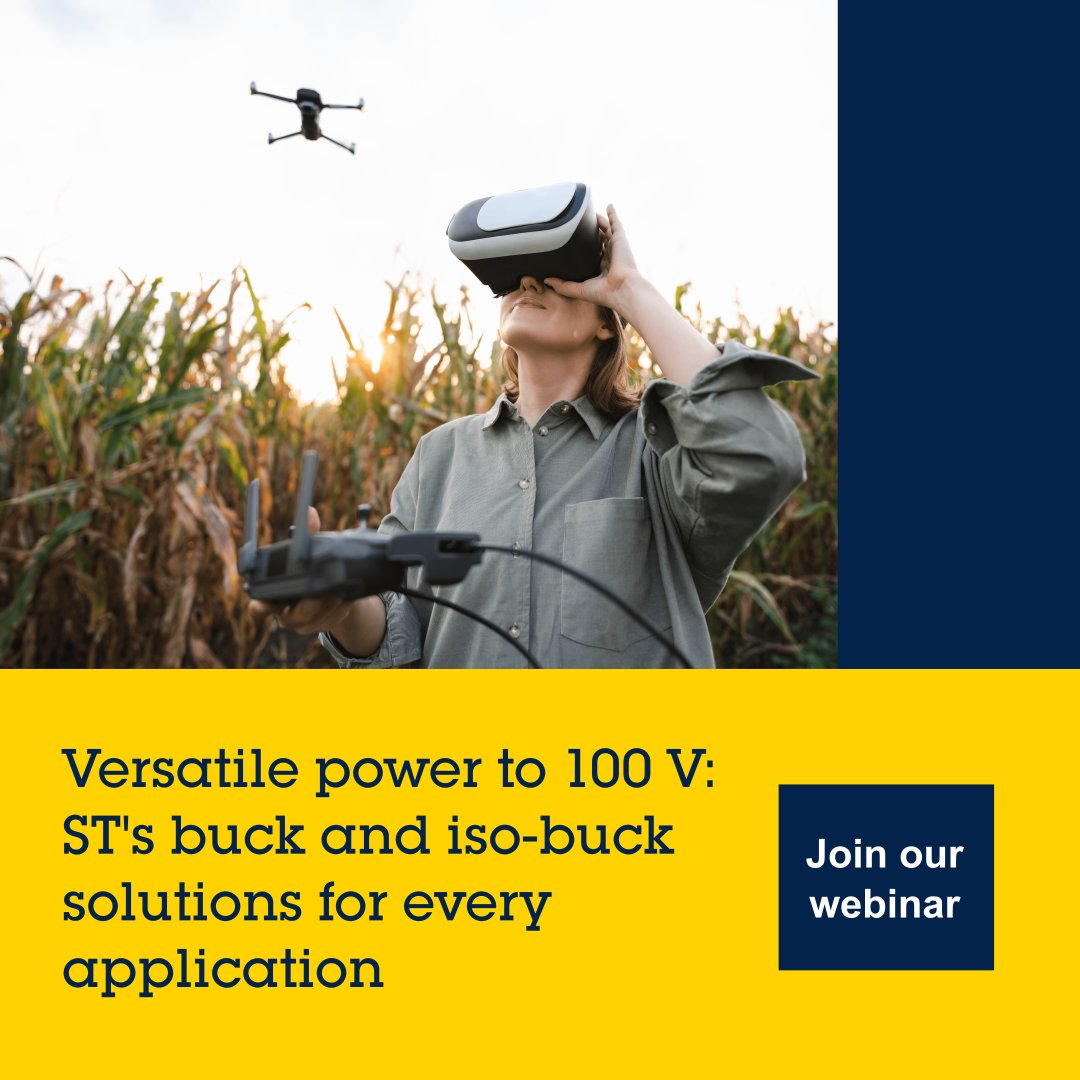 ST_World's tweet image. Designing power rails up to 100 V? ⚡
Join ST’s free webinar tomorrow to learn how the DCPx buck &amp;amp; iso-buck converters simplify your next design.
📅 Oct 23 | 2 PM EDT
🔗 spkl.io/6018AXfsY
#PowerDesign #DCDC #DCPfamily