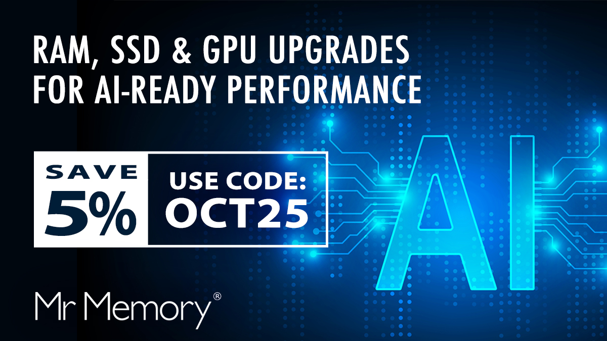 mrmemory_co_uk's tweet image. AI-ready performance starts here.
💥 Save 5% on your next upgrade!
mrmemory.co.uk/?utm_source=tw…
#AIRevolution #MrMemory #RAMUpgrade #SSDUpgrade #GPUUpgrade #Save5Percent