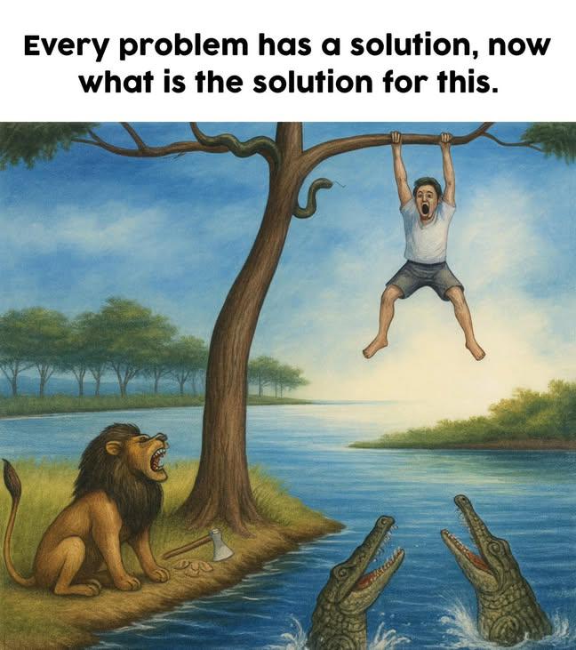 RashiRathod07's tweet image. Every problem has a solution... so what&apos;s the solution for this? 😬 Let&apos;s see your brilliant escape plans! #SolveThis #ProblemSolving