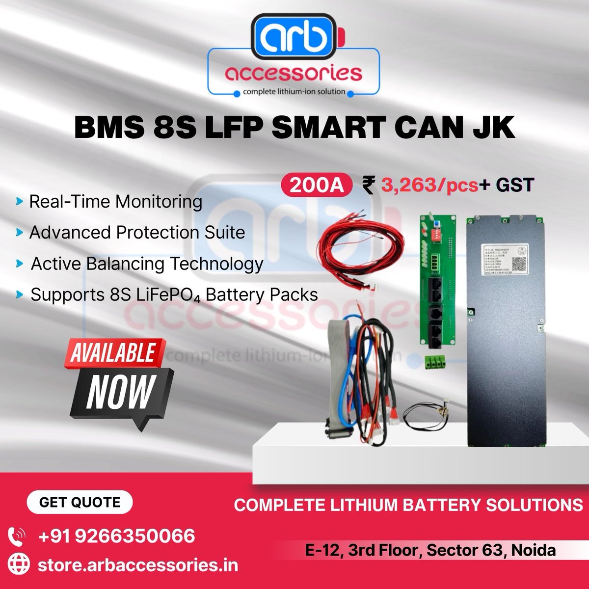 arb_ltd's tweet image. 🔋 Smart Power.JK BMS SMART Performance. ⚡

🔹 BMS 8S LFP Smart CAN JK – 200A 
🔹 JK LFP Smart BMS CAN 8–24S – 80A &amp;amp; 100A 
🔹 JK Master BMS High Voltage – BCU 100A &amp;amp; 200A 
🔹 JK Relay (BMS) 96V 100A BIU-E2-36

🛒 Buy Now:
store.arbaccessories.in/category/jk-bm…

#Arbaccessories #JKBMS #SmartBMS