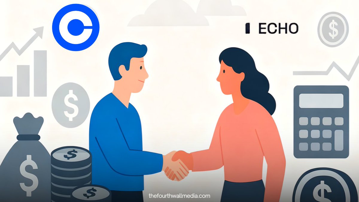 T4Wmedia's tweet photo. Coinbase Acquires Cobie's Echo for $375M!
Onchain fundraising platform powers $200M+ raises on Base Solana.
#CryptoAcquisition #DeFi #Web3 https://t.co/hXii3YEr2e
