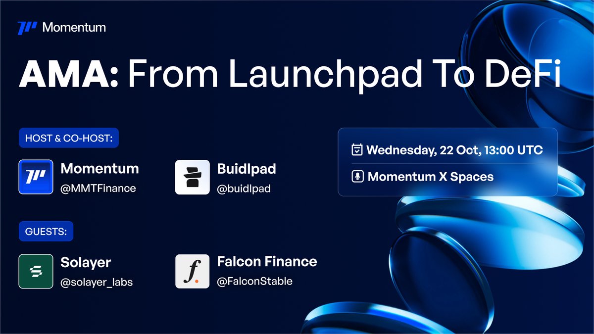 zero99011's tweet photo. The $MMT Community Offering by
@MMTFinance
is coming to Buidlpad!  Momentum is the core liquidity engine on Sui and a leading CLMM DEX, delivering high capital efficiency and some of the best APRs for LPs in the ecosystem. https://t.co/WlZzmcwfFc