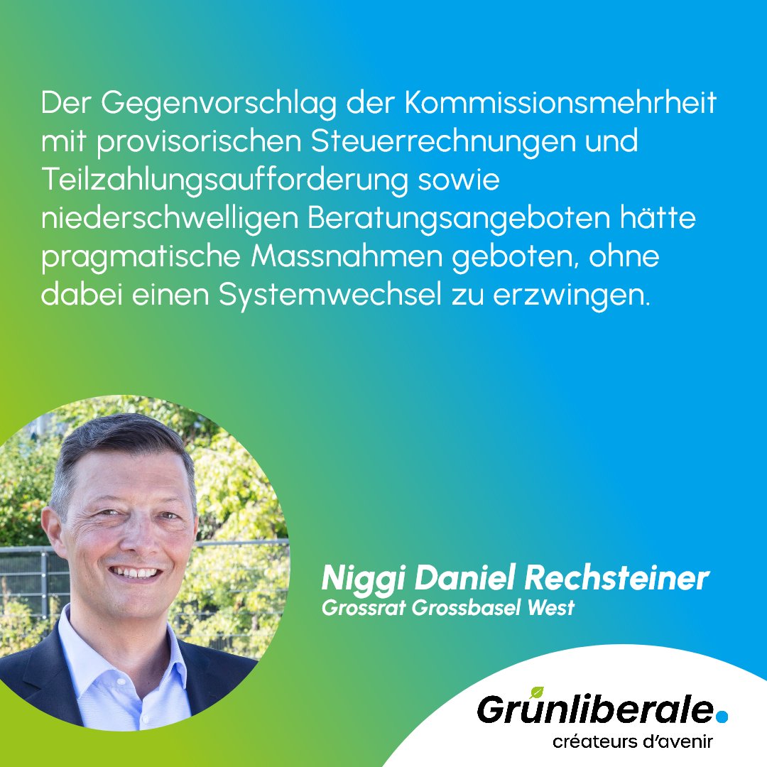 Äusserst knapp empfiehlt der Grosse Rat die Volksinitiative "Keine Steuerschulden dank Direktabzug" zur Annahme, obschon diese mit dem Opting-out für Schuldner: innen wenig griffig ist, der Erfolg fraglich und einen signifikanten Mehraufwand für Unternehmen bedeutet.