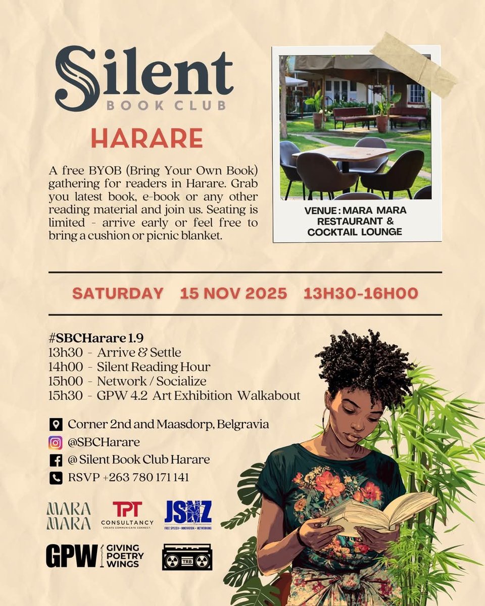 Journalism Students Network Of Zimbabwe 🇿🇼 (@jsnetzim) on Twitter photo Hello Fam. Our venue for our final meetup of the year has been confirmed. We can't wait to see you at Mara Mara on the 15th of November. 
Register today here: theradioactiveblog.co.za/event-details/…
Feel free to spread the word, and let's make our last meetup the biggest one of the year. 📚 Hello Fam. Our venue for our final meetup of the year has been confirmed. We can't wait to see you at Mara Mara on the 15th of November. 
Register today here: theradioactiveblog.co.za/event-details/…
Feel free to spread the word, and let's make our last meetup the biggest one of the year. 📚
