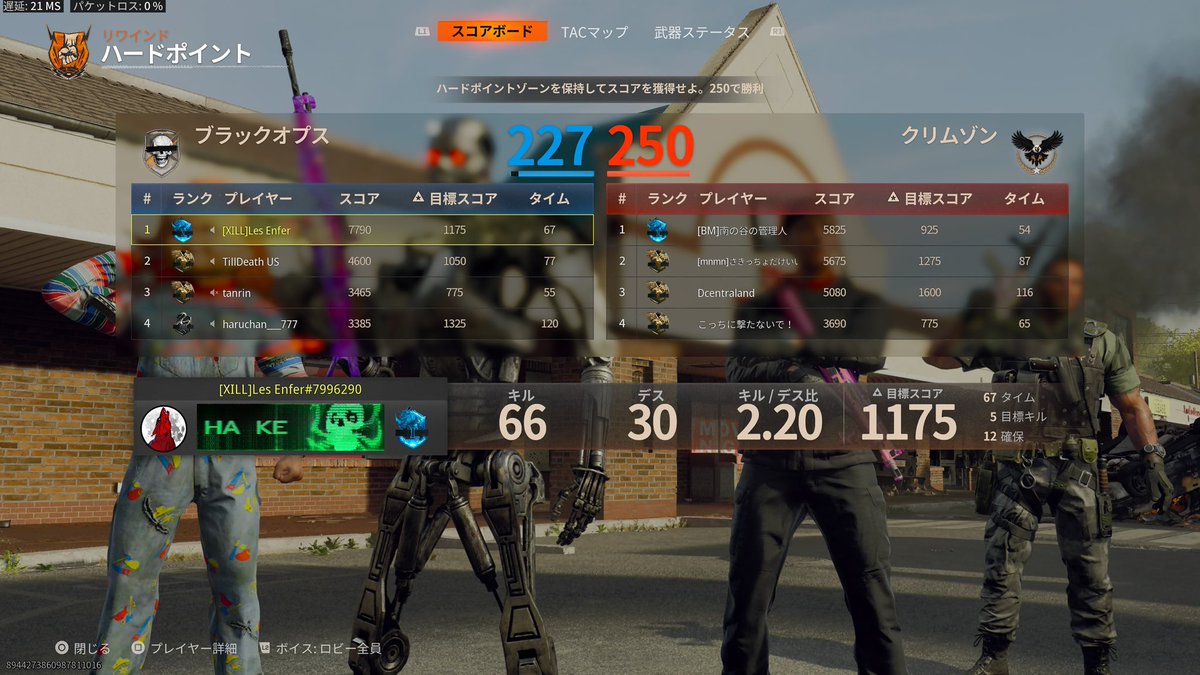Straight_Flush0's tweet image. 惜しい😱
序盤全くポイントに乗らなかった外国人も、拙い英語で3人ともポイント乗るよう伝えたら乗ってくれた🥹
もっと俺が強ければ…😭

夜はデルタフォースとポケモンやろ😎
気が向いたらランク行こうかな！
#CallOfDutyBlackOps6 
#BO6 #BO6ランク