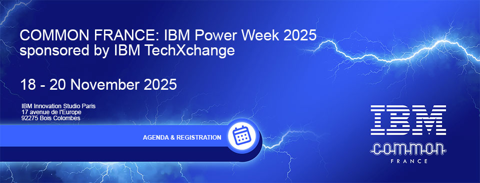 IBM Power Week 2025 - COMMON France - 18 - 20 November 2025
Lieu: IBM Innovation Studio Paris - 92275 Bois Colombes
18 novembre 2025 à 14h45 : Session sur la Sécurité #IBMi - Speaker : Guy Marmorat
ibm.com/events/reg/flo…
