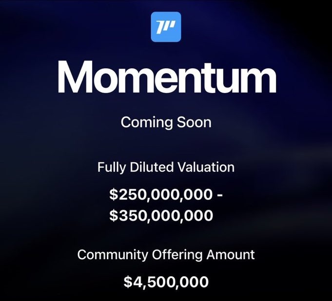 zero99011's tweet photo. 📷Tier 2 at $350M FDV open for everyone who is eligible.  I am ready to be a part of Momentum community as a holder.   gMMT https://t.co/VMg62byd7J