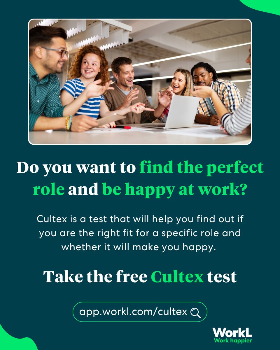 Your career is more than just a CV - it’s about where you truly fit.

Cultex is a free test that helps you understand your Culture Fit, Technical Skills and Experience, and allows you to discover organisations and roles where you’ll thrive.

✨ Uncover your unique strengths and