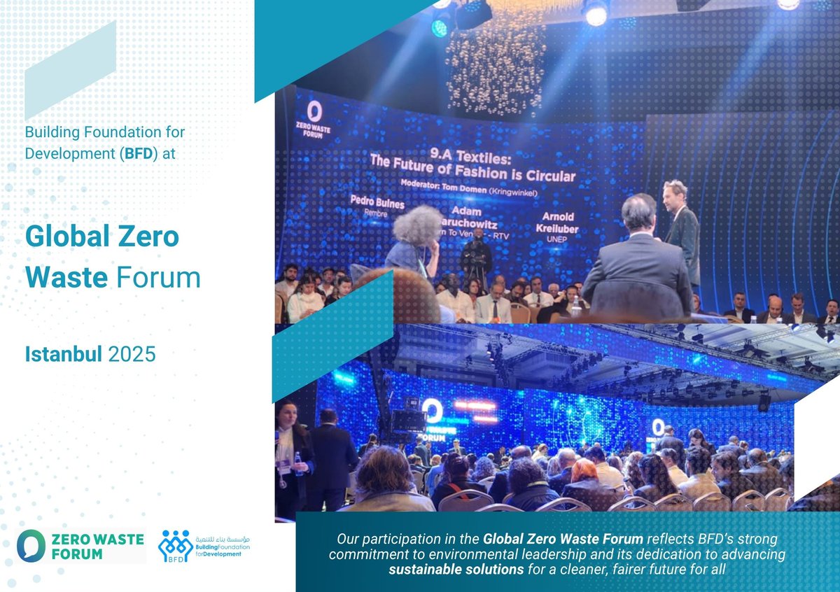 BFD proudly joined the Global Zero Waste Forum in Istanbul (Oct 16–18, 2025), held under the patronage of H.E. First Lady Mrs. Emine Erdoğan 🇹🇷.
The event gathered 500+ experts from 60 countries to advance a #ZeroWaste and sustainable future

<a href="/zerowasteforum/">Zero Waste Forum</a>