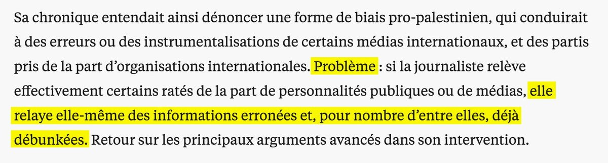 La serial menteuse <a href="/CarolineFourest/">Caroline Fourest</a> a encore frappé.

Elle a déroulé sur LCI il y a quelques jours un best of de la propagande israélienne sur Gaza, tout en crachant sur la mémoire d’un journaliste qui venait d’y être assassiné.
Libé a tout vérifié, c’est à nouveau édifiant.

Que