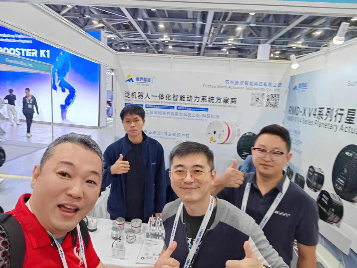 tks's tweet image. Meet #myActuator 
スイッチサイエンス @ssci でも大人気の老舗QDDモーター会社
日本向けをさらに強化したいらしく、明日またミーティングやります
#IROS #IROS2025