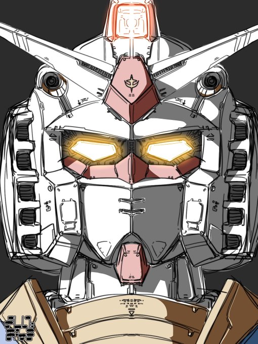 らくがき
この前描いたガンダムに色塗り 