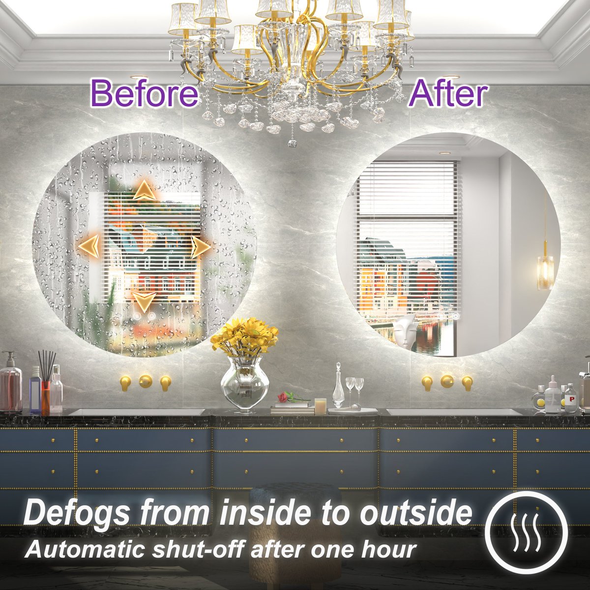 🌟 Upgrade Your Bathroom Experience! 🌟
Meet our stunning Circular, Frameless LED Mirror!
✨ Sleek &amp; Borderless
✨ Crystal-Clear Reflection
✨ Adjustable LED Glow
✨ 3 Color Temperatures
✨ Fog-Free Fun
#BathroomGoals #LEDMirror #HomeUpgrade
🛒amazon.com/dp/B0C9C4HWGW