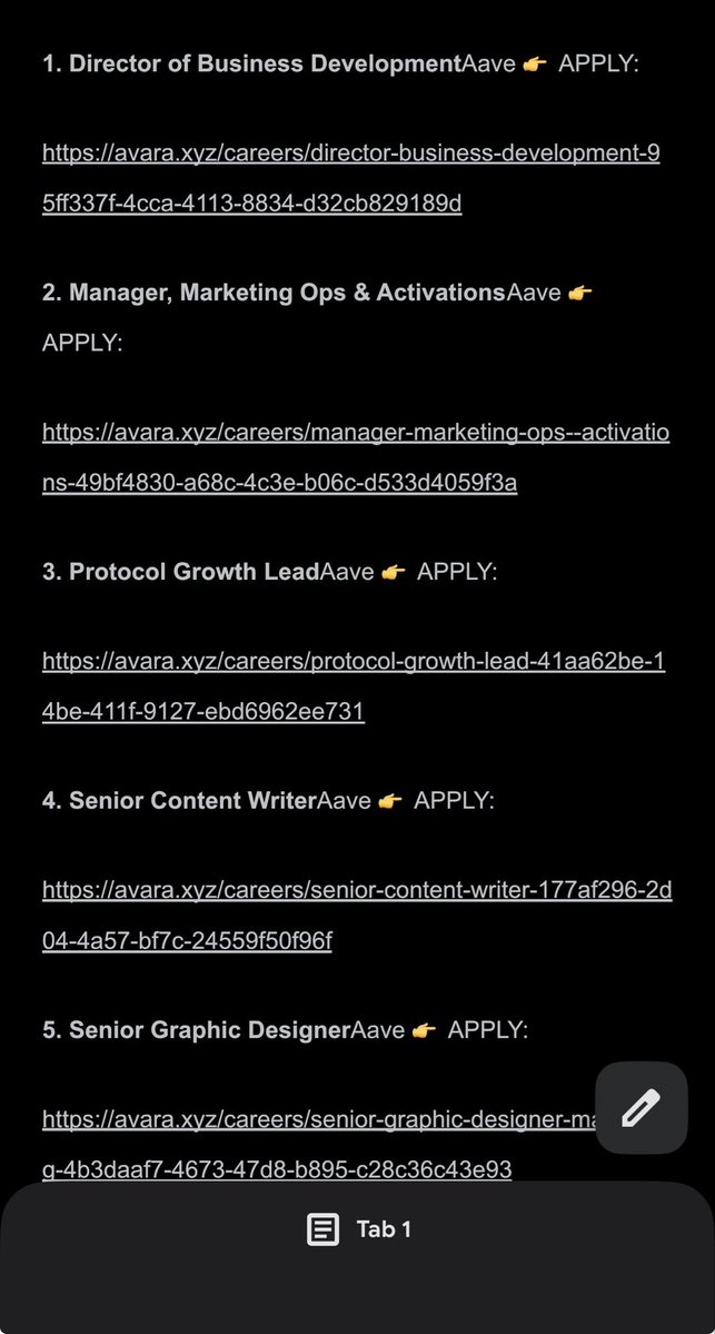only1wilsn's tweet image. Web3 Jobs that pays $300+ monthly
docs.google.com/document/u/1/d…
Check the file and apply for them and don’t forget to retweet so others can see them.