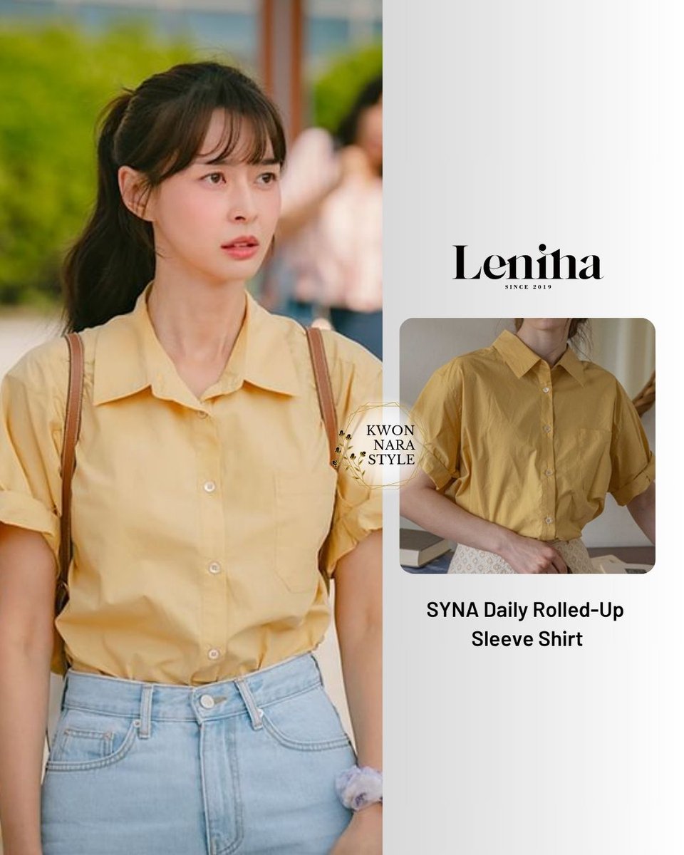 kwonnarastyle's tweet photo. 💛 #Lenina
👚 SYNA Daily Rolled-Up Sleeve Shirt (Misted Yellow)
💱 ₩128,000 KRW
📸 #TheMidnightStudioEp5
#TheMidnightStudio #야한사진관 #HanBom #KwonNara #권나라 #kwonnarastyle #권나라스타일 #kwonnarafashion #권나라패션 #kdramafashion https://t.co/f6MfzYFMFp