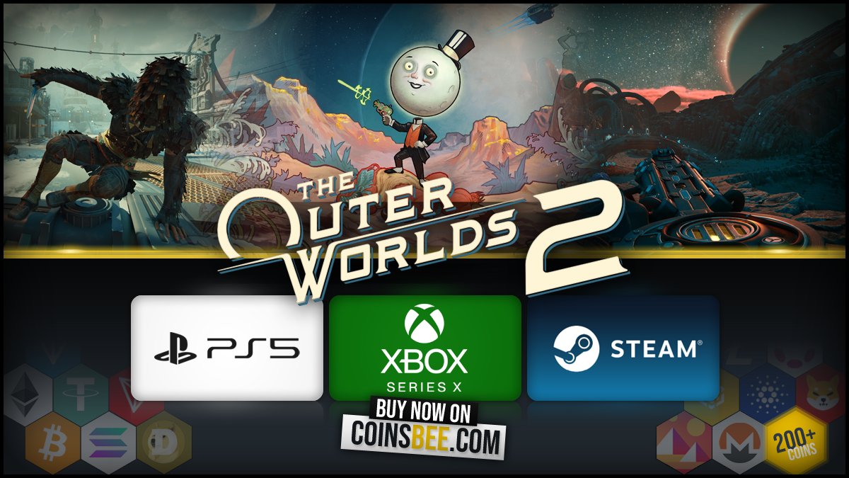 🚀 The Outer Worlds 2 is here! Explore stunning galaxies, make wild choices  & shape your destiny across #PS5, #XboxSeries & #Steam 🌌 Buy it with crypto  gift cards from www.coinsbee.com- over