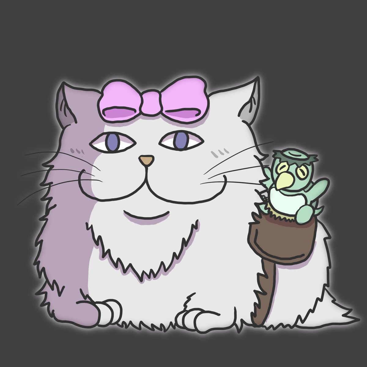 10月22日は #キャットリボンの日 なので、“鞍掛猫”です。お気に入りのおリボンです。