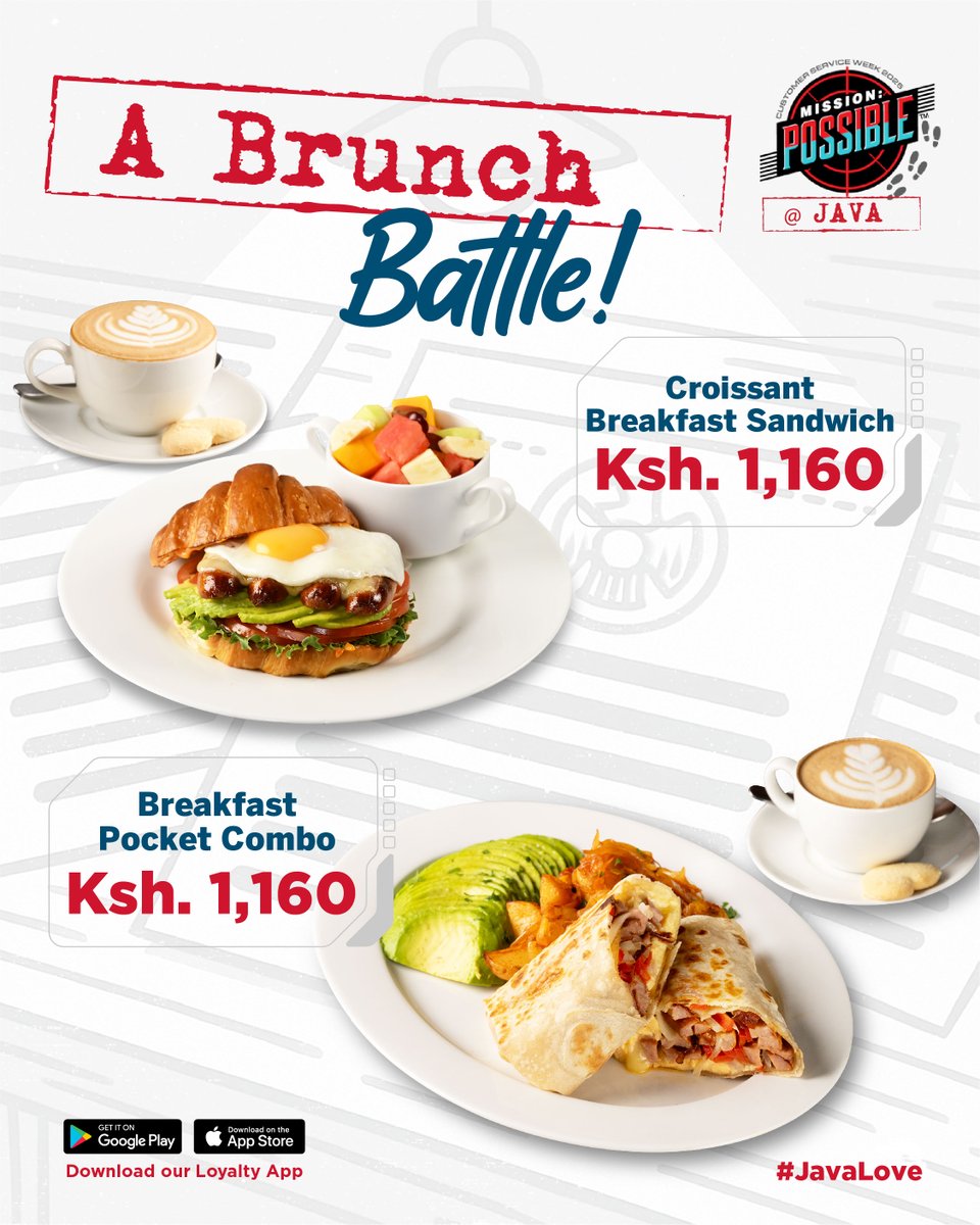 javahouseafrica's tweet image. Tried our October Guest Chef specials? David Kinyanjui did not come to play. And on today’s challenge, will you be going for the Croissant Breakfast Sandwich or the Breakfast Pocket Combo? #JavaLove