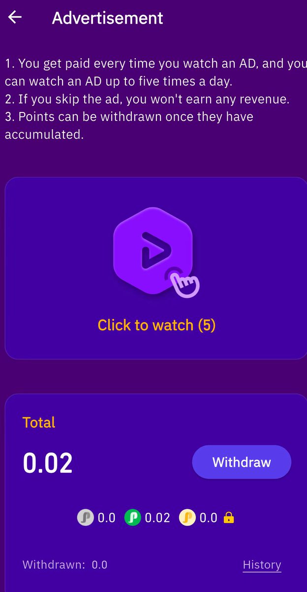 pichainmall's tweet image. Earn PCM rewards by watching ads.
Ads have been added to the new version.
1. Earn 0.02 PCM per ad.
2. Earn 0.1 PCM for watching 5 ads per day.
3. PCM rewards earned from watching ads can be withdrawn to your wallet after 15 days.
More features are coming soon!
#PCM  #PiNetwork…
