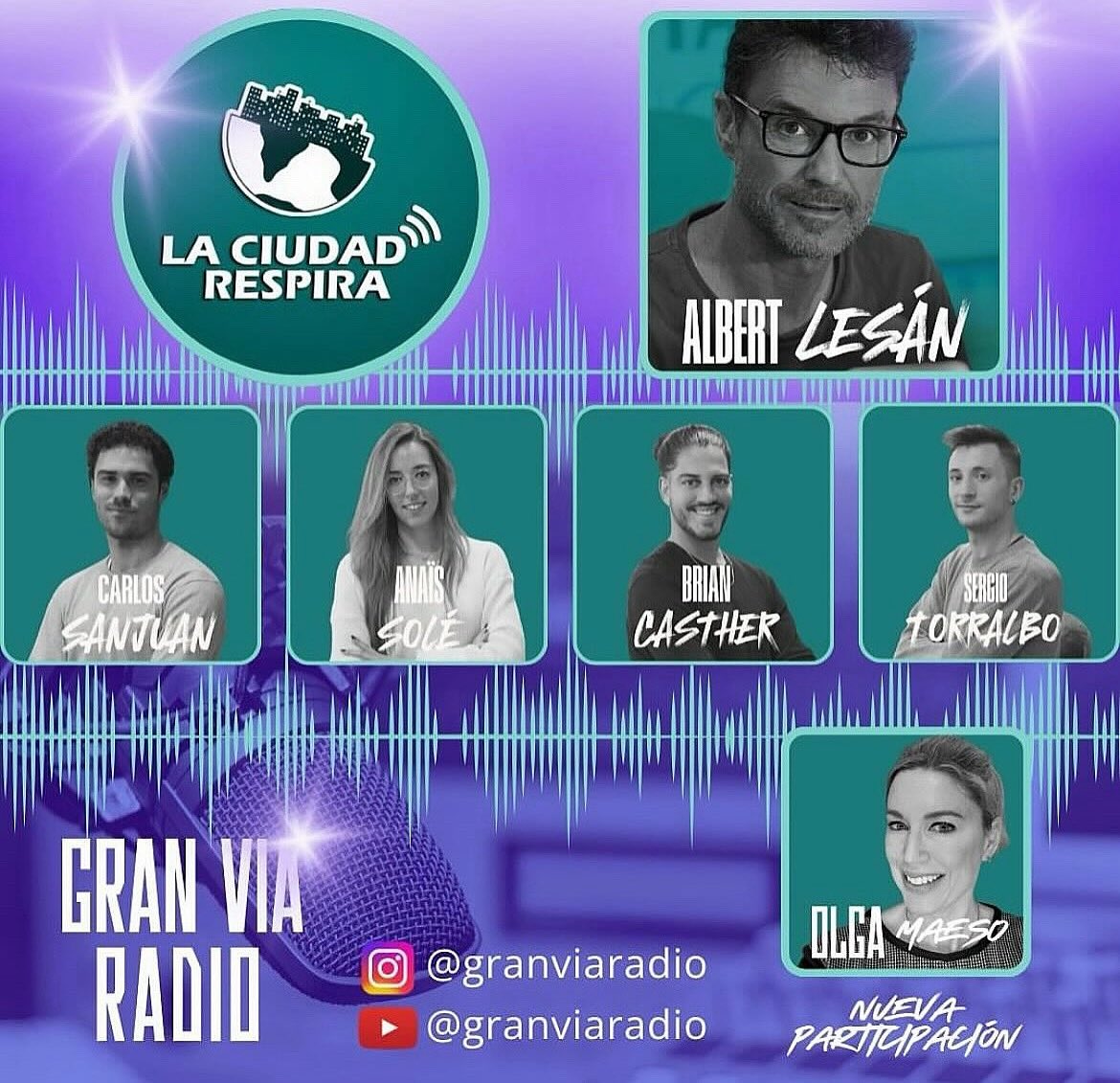 🎙️ Muy buenos días familia! ❤️

Como cada miércoles, tengo la suerte de formar parte de este equipazo dirigido por el gran @albertlesan 🔝🙌, junto a su increíble grupo:
🔹 @csanjuanb_
🔹 @anais.solep
🔹 <a href="/briancasther/">BRIAN CASTHER</a>
🔹 Cristian
🔹 Álex

Un grupo maravilloso con el que da gusto