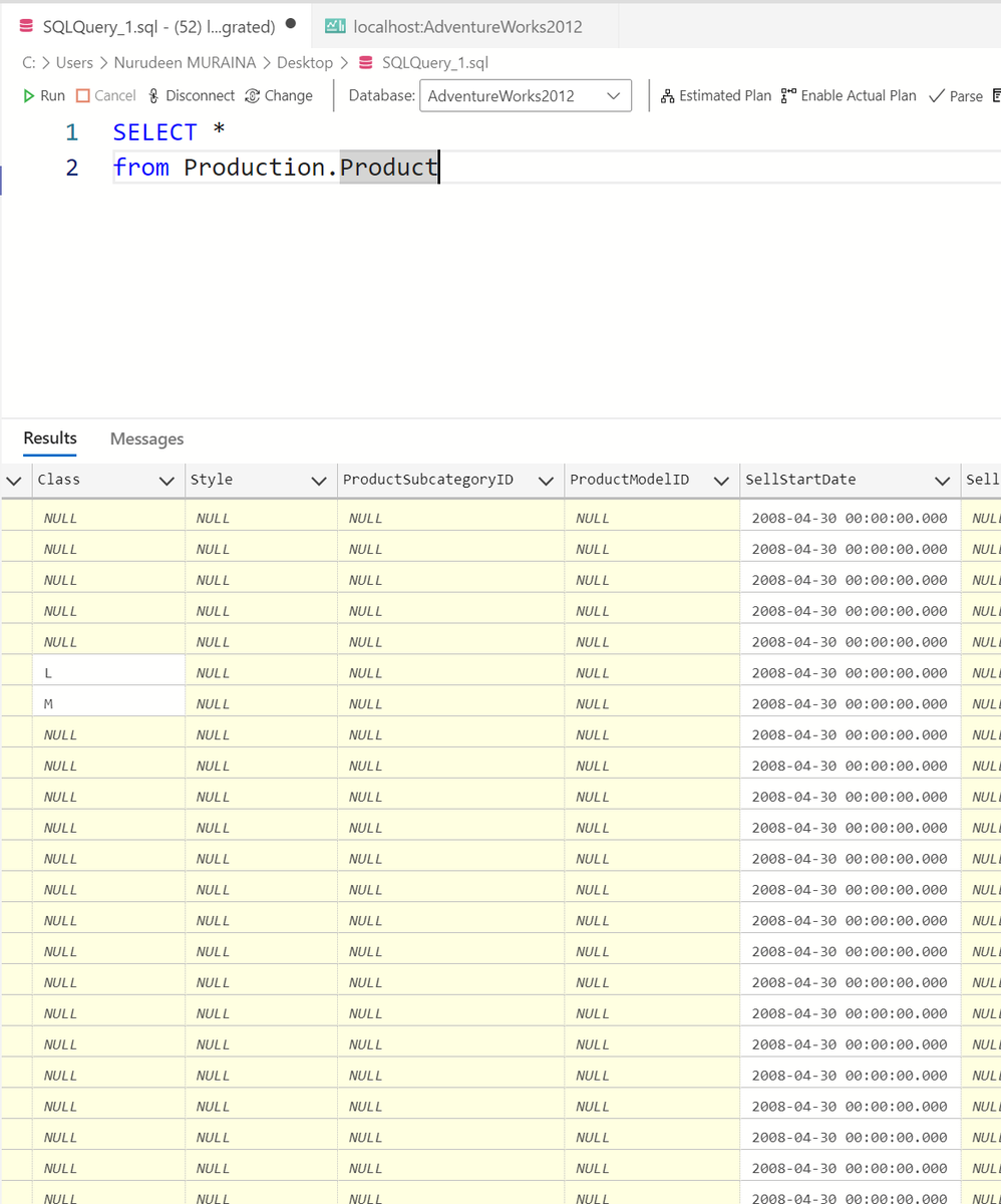 murainanurudee6's tweet image. 🧩 Practice Tasks
1️⃣ List all products + their subcategories (even if missing).
2️⃣ Get all employees + their department (even if not assigned).
3️⃣ Flip the order of tables — see the difference 👀
#SQL #DataAnalysis #LearnSQL #AdventureWorks #DataSkills #TeachingJourney #day7
