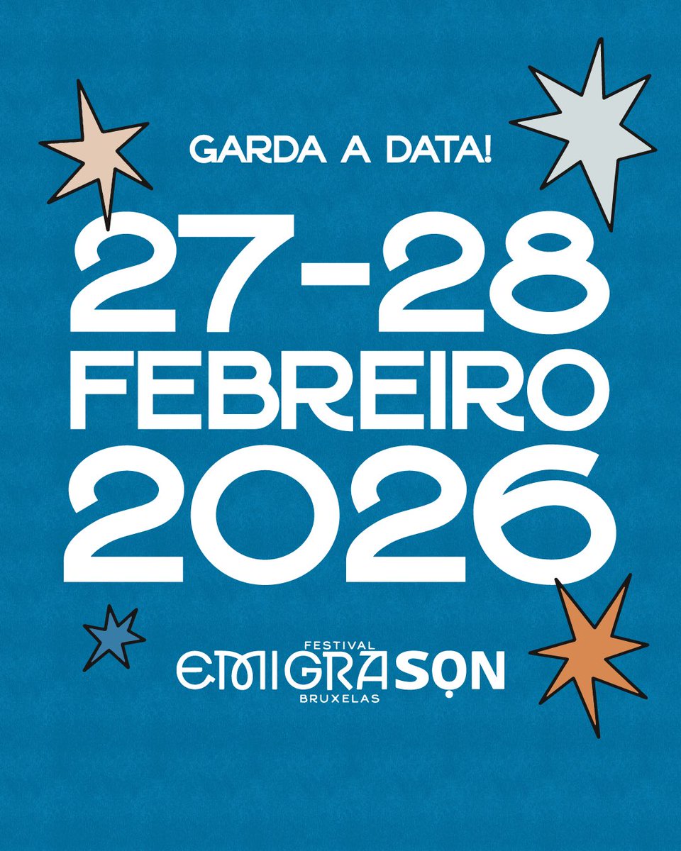EmigraSon_'s tweet image. 💌 𝙀𝙢𝙞𝙜𝙧𝙖𝙎𝙊𝙉 𝟮𝟬𝟮𝟲 💌
🪩✨ SAVE THE DATE: 27-28 DE FEBREIRO ✨🪩

Xa podes coller todos os rotuladores que teñas por casa para marcar no calendario a data máis importante de todo o 2026 porque o #EmigraSON volve a Bruxelas o próximo mes de febreiro!!!!