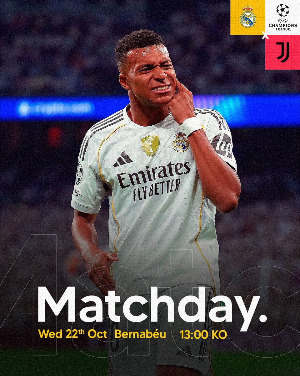 JorgeRaulPaz's tweet image. 🙌 ¡DÍA DE PARTIDO! 🙌
Real Madrid 🆚 Juventus

🕰️ 13:00 GMT
🏟️ Estadio Santiago Bernabéu
#️⃣ #UCL
👉#RMAJUV