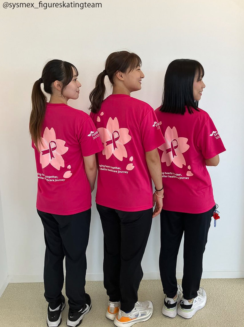 mai mihara with teammates kaori sakamoto and saki miyake, campaigning for breast cancer awareness month 🎀

#MAIMIHARA #三原舞依 #Pinktober