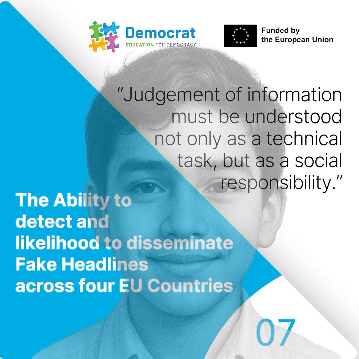 DemocratHorizon's tweet image. Can your students tell real from fake headlines? DEMOCRAT research shows what’s working—and what’s not. 

democrat-horizon.eu/deliverables/ #Education4Democracy #DEMOCRAT