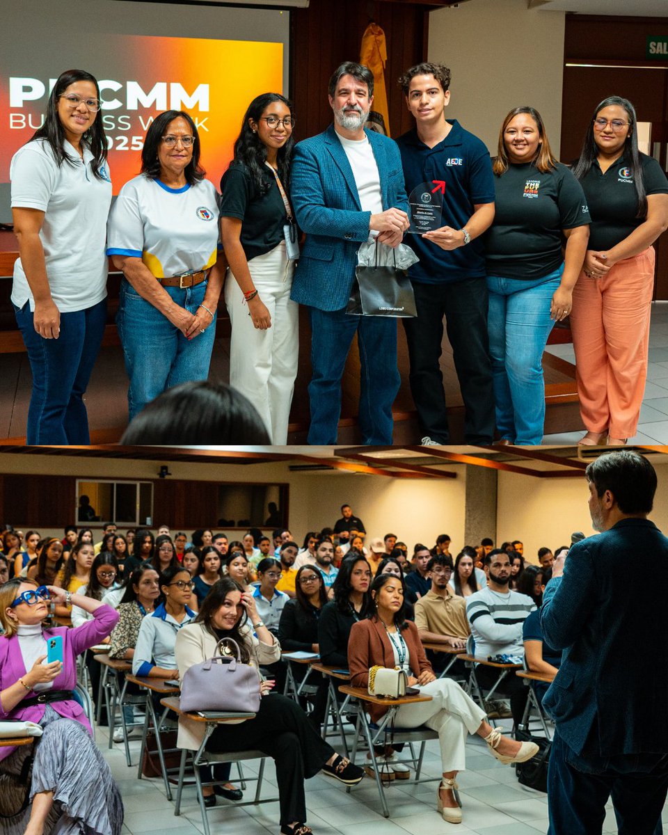 admcloudlatam's tweet image. Nuestro CEO Maurice De Castro participó en el PUCMM Business Week 2025 en Santiago, impartiendo el taller “IA para Optimizar la Gestión Financiera”. 💡

Una jornada donde la tecnología y las finanzas se unieron para inspirar a futuros líderes. 🇩🇴

#ForTech  #PUCMMBusinessWeek