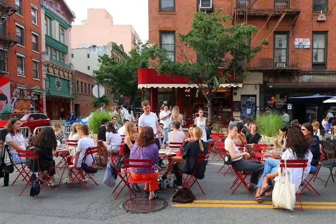 Incorrect. 

The lasting legacy of Dimes Square will be its post-pandemic walkable urbanism, which showed that thoughtful city planning, street closures, and outdoor dining can brute-force a café society (even if said society produced little art of note).