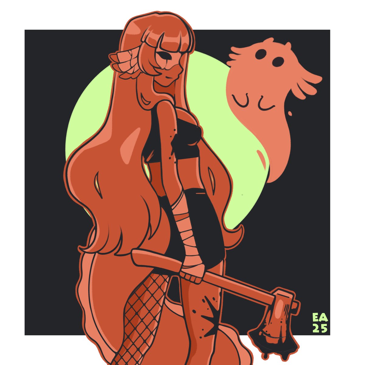 You axe-alotl questions, litl one. ~ 🎃 #Vtuber #art