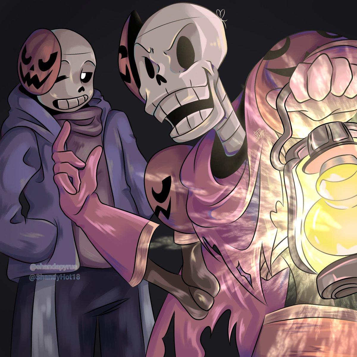 shandapyrus's tweet photo. Happy Halloween 🎃🧡 #Undertale #undertaleFanart #sans #Papyrus @tobyfox https://t.co/qBZ8IkYINU