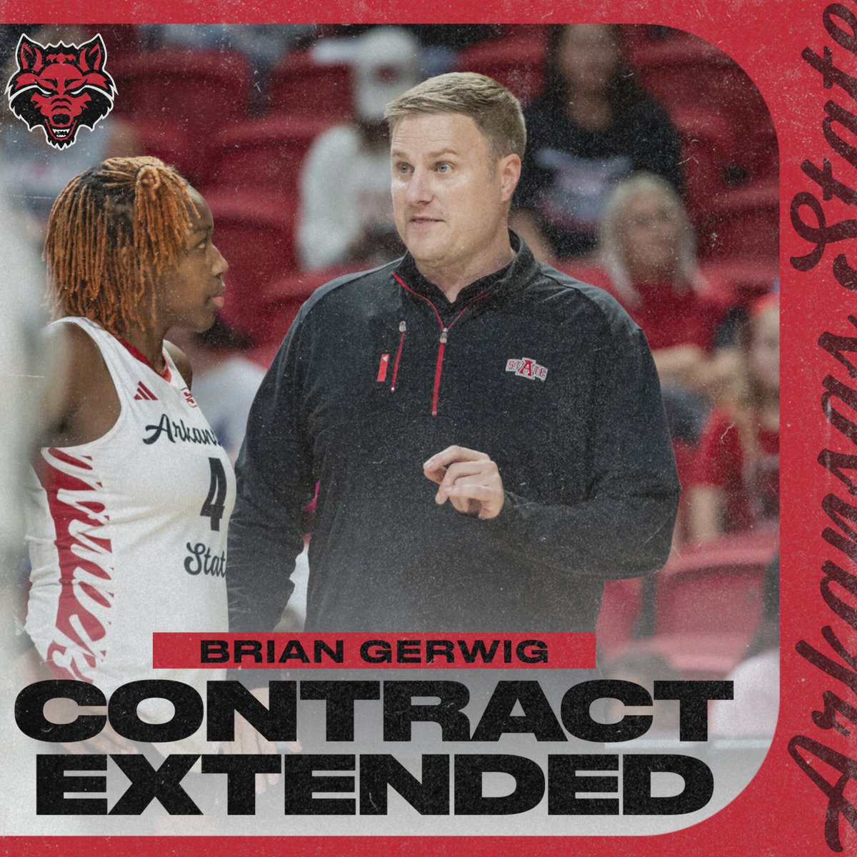 𝐂𝐎𝐍𝐓𝐑𝐀𝐂𝐓 𝐄𝐗𝐓𝐄𝐍𝐃𝐄𝐃

A-State Volleyball head coach Brian Gerwig has signed a contract extension through the 2028 season!

🔗astateredwolves.com/news/2025/10/2…

#WolvesUp