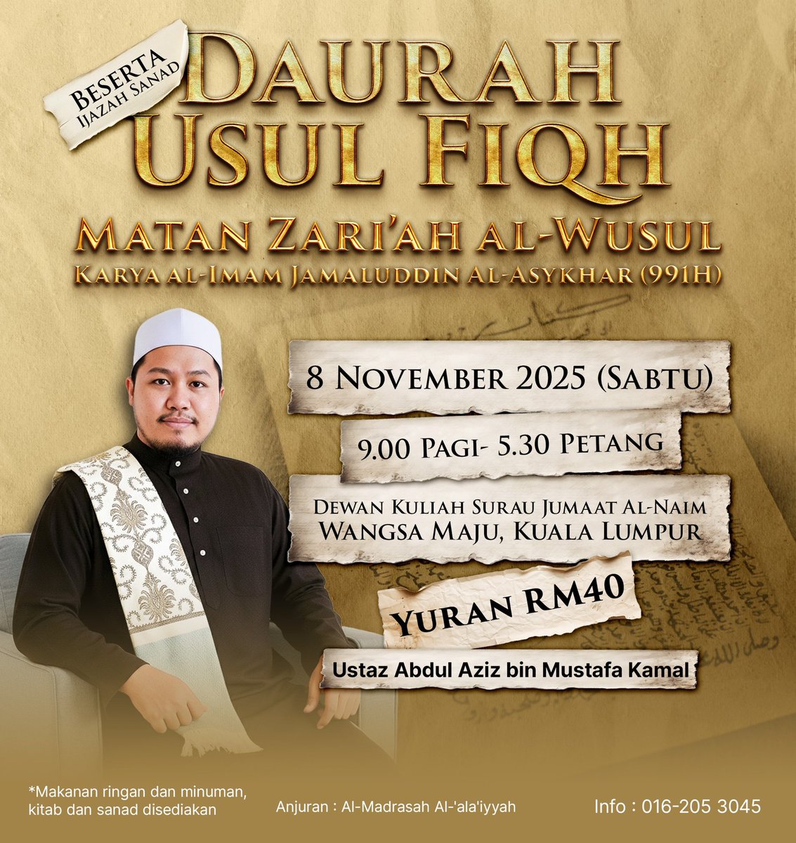Aziz_Motcat's tweet photo. Galakan Syeikhuna Sa'id Al-jabiri - hafizahullah - terhadap penganjuran daurah Zari'ah Al-wusul oleh al-faqir.

Untuk berdaftar boleh tekan link berikut:

https://t.co/730vJBs3a7 https://t.co/EFLPeGSHrk