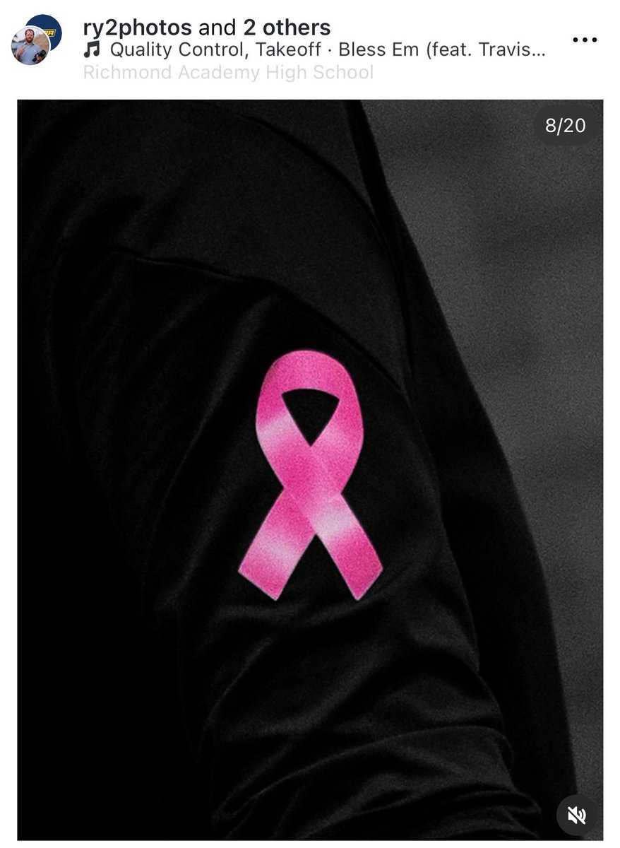 crivers2026's tweet photo. Thank you @ry2photos for capturing this picture on my jersey. A lot more meaningful this year! @TheDhaniJoseph @AlyssaCLyons @WRDW_WAGT #BreastCancerAwarenessMonth https://t.co/ABYPdOLaWM