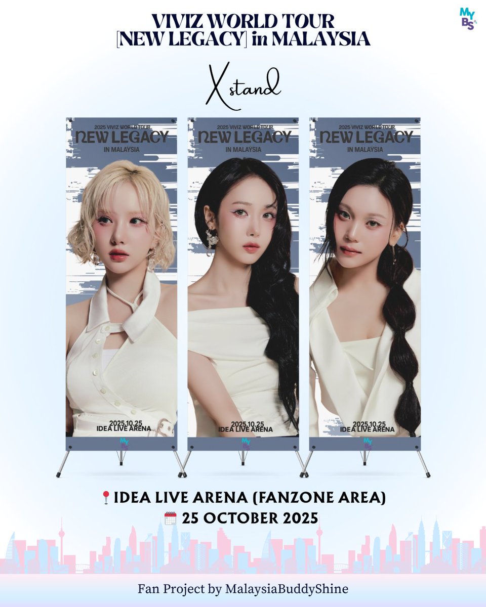 MYBuddyShine's tweet photo. 𝐅𝐀𝐍𝐏𝐑𝐎𝐉𝐄𝐂𝐓 𝐕𝐈𝐕𝐈𝐙 𝐈𝐍 𝐌𝐀𝐋𝐀𝐘𝐒𝐈𝐀 

#4 X-stand banner for Na.Vs

📍 Idea Live Arena (Fanzone Area)
🗓 25.10.2025 

Na.Vs! We've prepared X-stand banners for you to take photos with on concert day 📸 Can't wait to see everyone there! 🩵

#VIVIZinMY #VIVIZ https://t.co/iUrNBYQNz4
