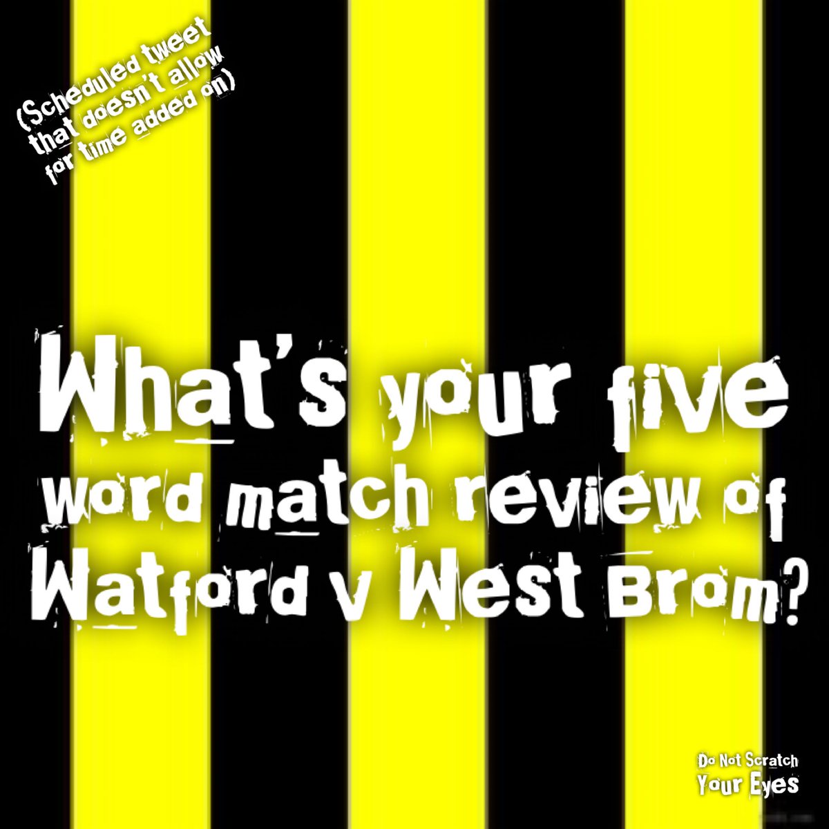 Do Not Scratch Your Eyes Watford FC Podcast 🐝 tweet media
