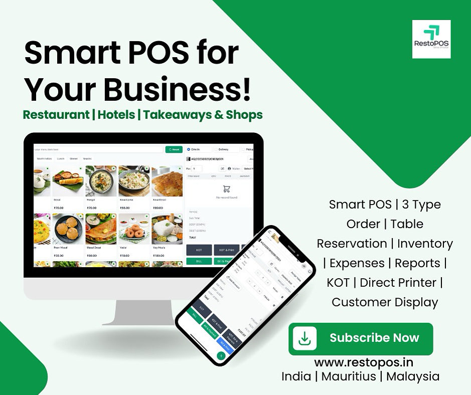 We’re excited to officially launch our ROS Software — starting with our first restaurant from #Karaikudi! 🎉

Powered by cutting-edge features:
💡 SMARTpOS
📱 Self-Ordering Kiosk
📦 Inventory Management
🔍 QR Scan Ordering
🏪 Multi-Branch Support
📅 Table Reservation
🌐 Web