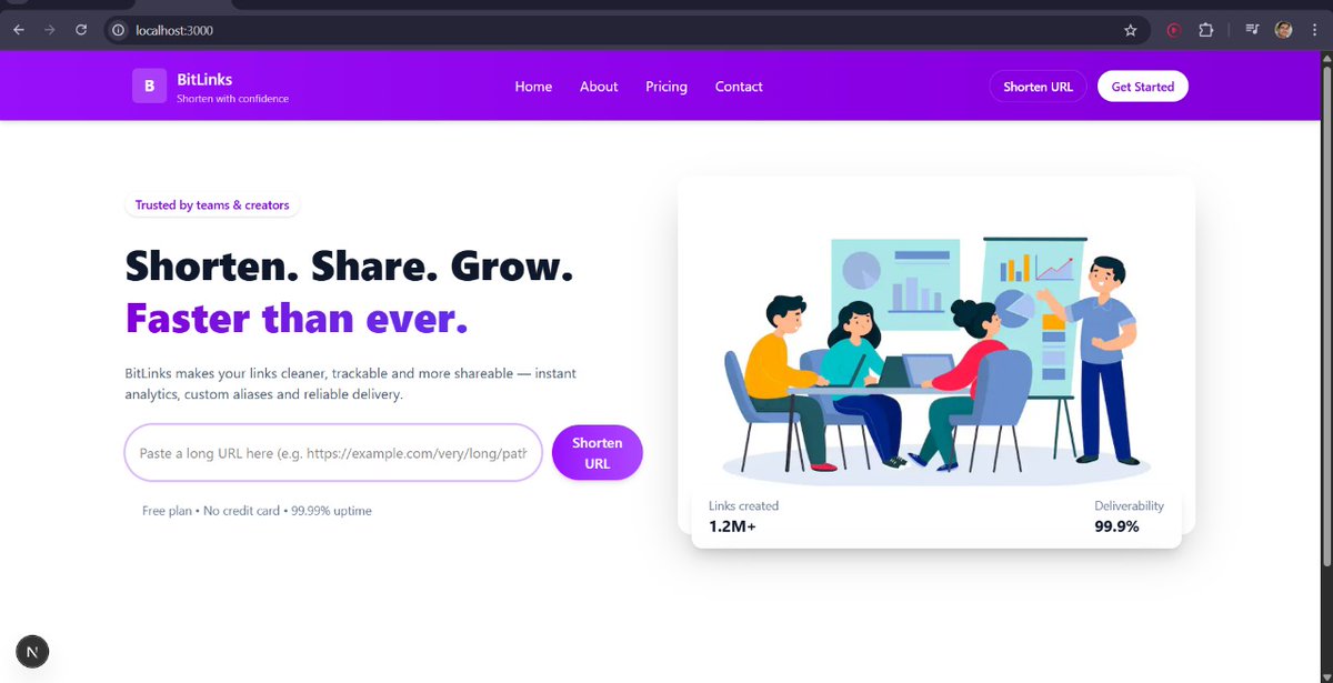 rohit1_x's tweet image. Day 62 of #100daysofcodingchallenge
1.built an ui for my url shortnr project, setup db, pages, etc.
2. Solved leetcode potd, hard
3. Saw some videos regarding next, revised js concept