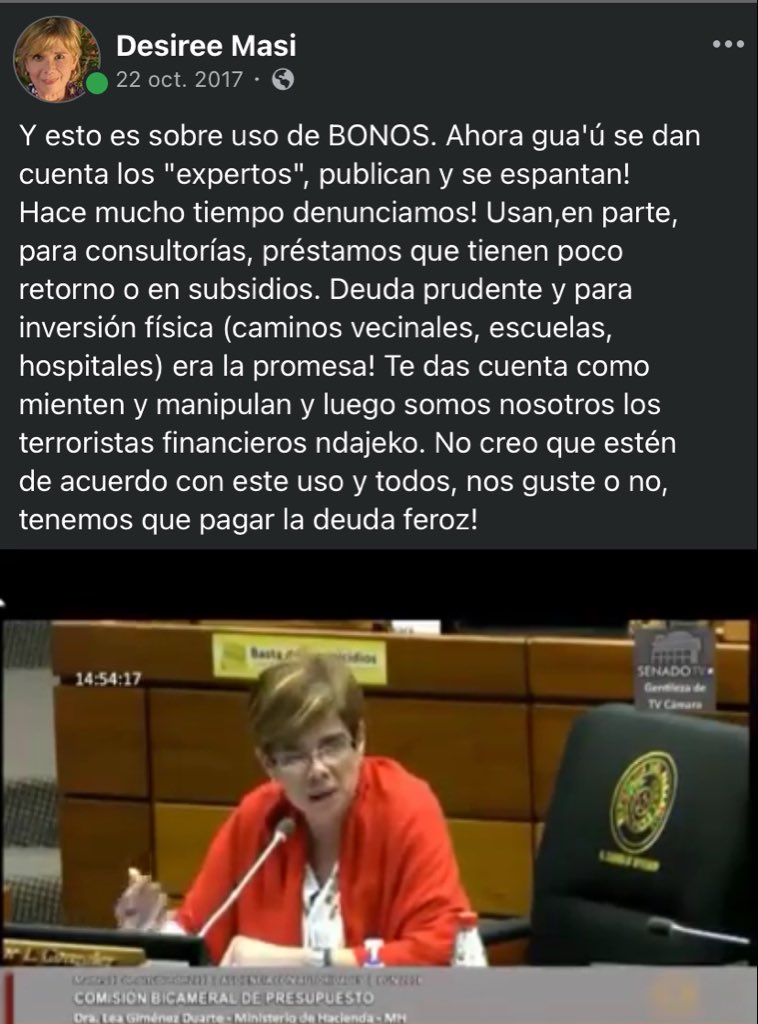 #TBT 2017 en la bicameral de #PGN. 8 (ocho) años atrás ya denunciábamos  que estaban usando bonos (deuda) para consultorías y subsidios. Cuando eso los “expertos”, calladitos y ahora descubrieron (?) No se hagan na los churros.