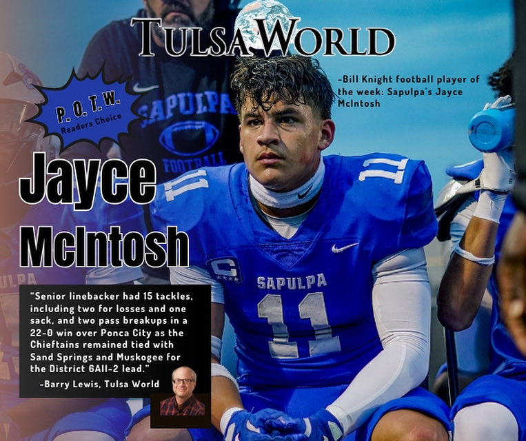 CHIEFTAIN NATION‼️

🫵 DID IT‼️

- <a href="/tulsaworld/">Tulsa World</a> Player of the Week‼️

CONGRATULATIONS JAYCE‼️

KEEP LEADING THE PACK🫡

#tribe #chieftainstrong #onamission #tulsaworld