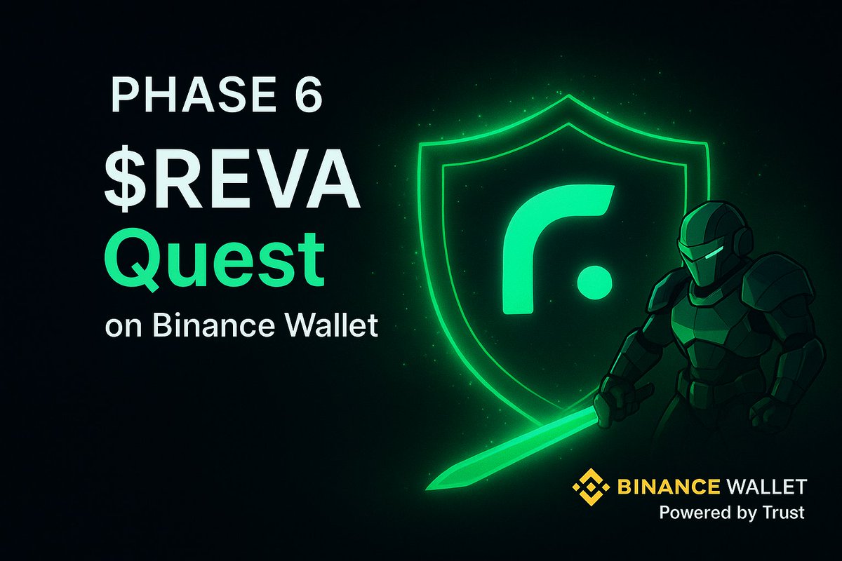 SWFHL167606's tweet image. 1/ 🚨 PHASE 6  Reva x Binance Wallet is here. Want the easiest way to score exclusive Reva rewards? Read on 👇
2/ Connect your Binance Wallet.
3/ Complete the Phase-6 task (binance.com/en/web3-campai…).
4/ Snapshot + claim.
5/ Celebrate. Repeat. ✨
#Reva #BinanceWallet  $Reva #web3
