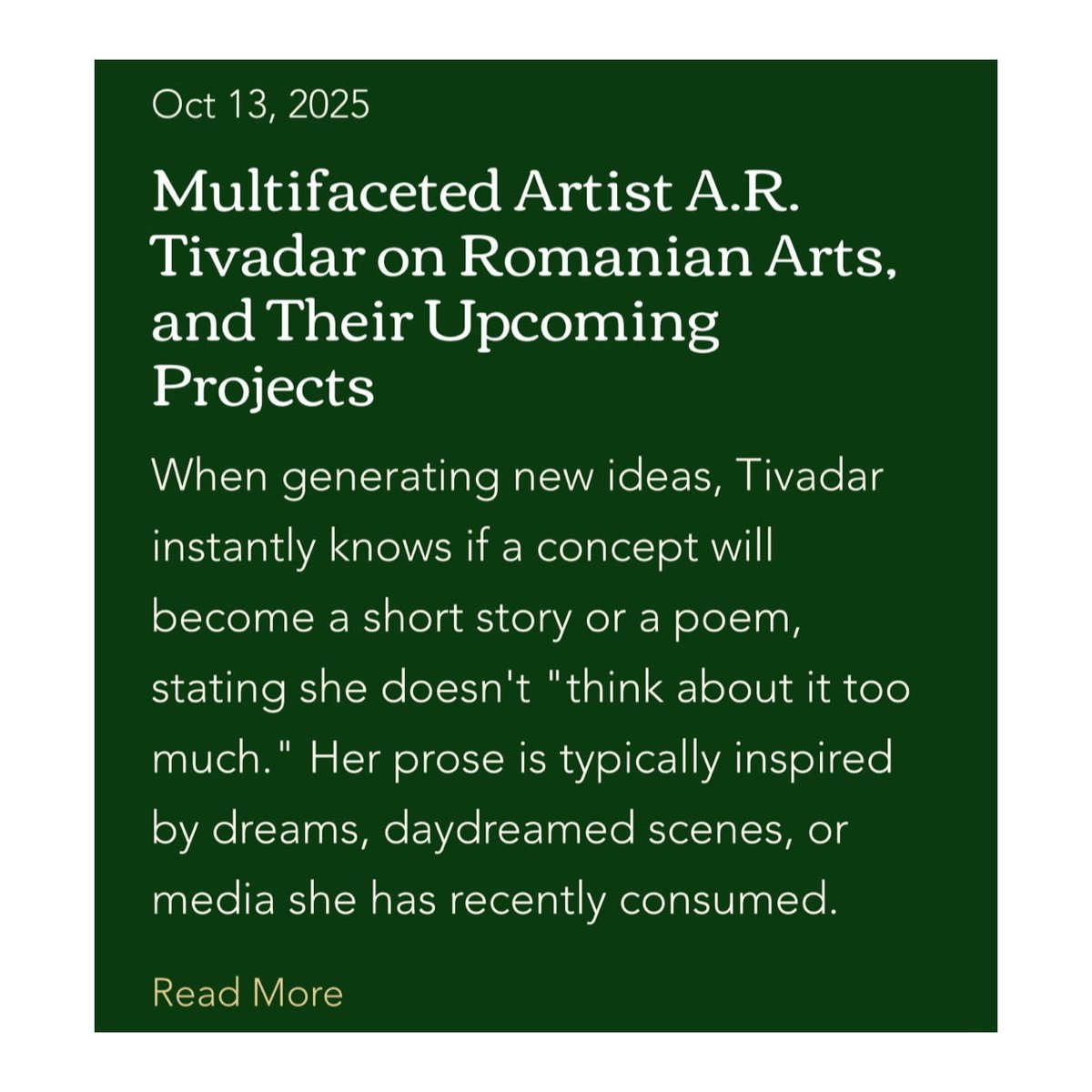 Check out interview with <a href="/artivadar/">🂡 𝓐. 𝓡. 𝑇𝒾𝓿𝔞𝒅𝑎𝓇 🂠</a> just one of the many creatives we love to work with and support 
fruithanginglow.com/news/visual-an…