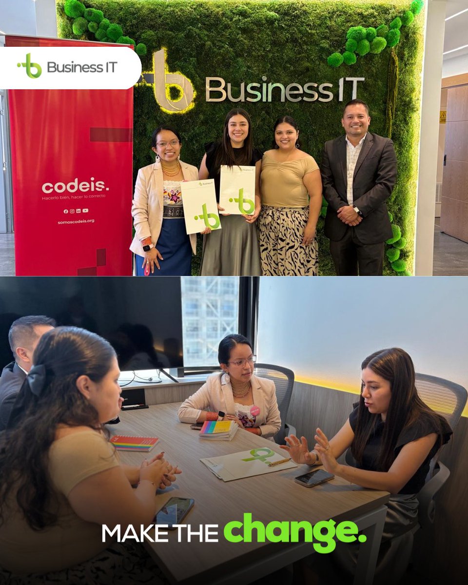GrupoBusinessIT's tweet image. 🤝 Unidos por el futuro del talento joven

En Business IT creemos que la innovación comienza con las personas. Por eso, nos enorgullece unirnos a CODEIS para impulsar la empleabilidad juvenil 💻 a través de experiencias de capacitación, pasantías remuneradas y acceso a…
