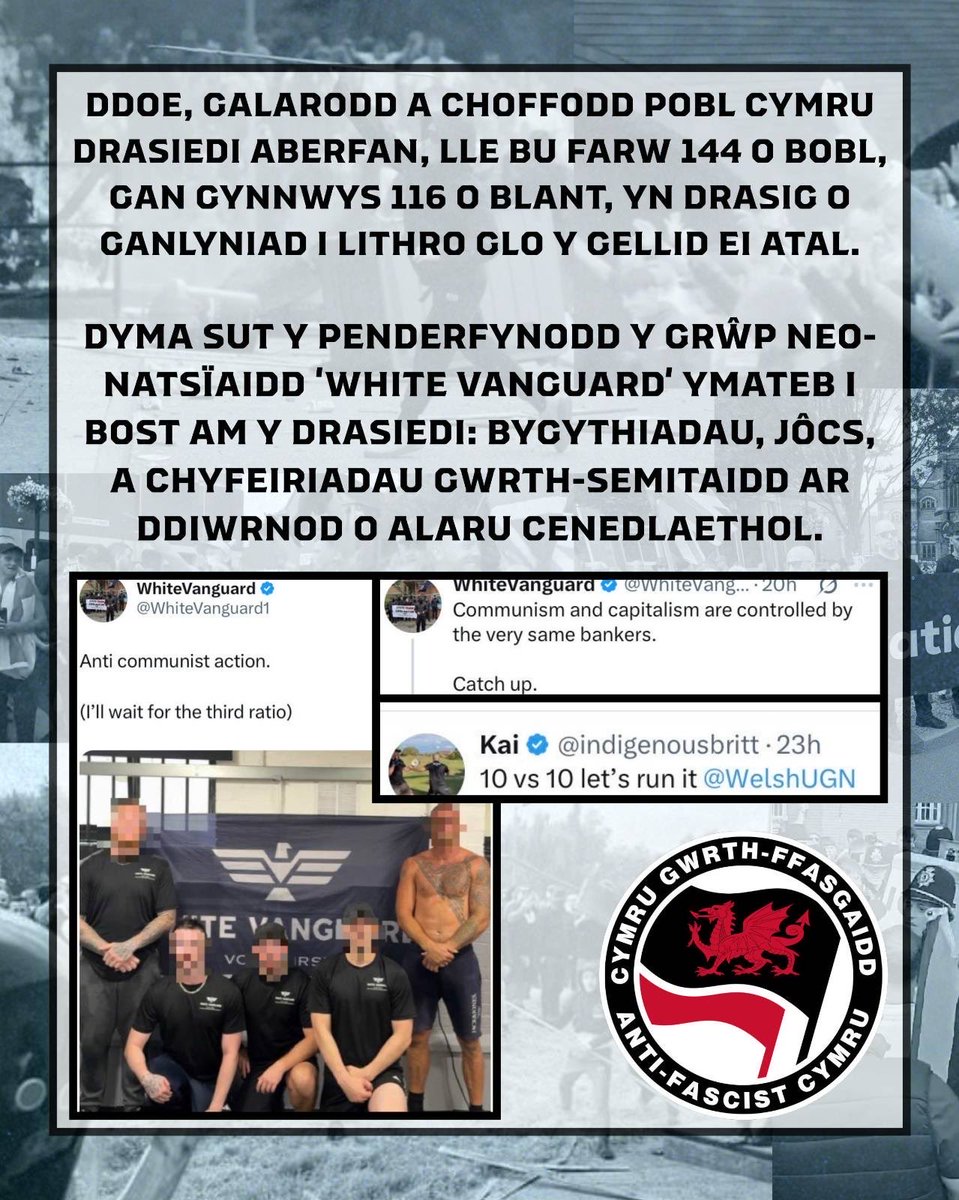 CymruAFN's tweet photo. The far-right do not care about the people of Cymru 🏴󠁧󠁢󠁷󠁬󠁳󠁿 ✊ https://t.co/mOItaQ9yCZ