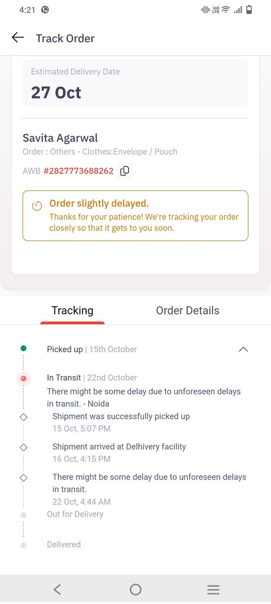 agarwalparul8's tweet photo. @delhivery @help_delhivery @DelhiveryFAQ  please see this matter. I need my parcel urgently https://t.co/PTVIKkE4IM