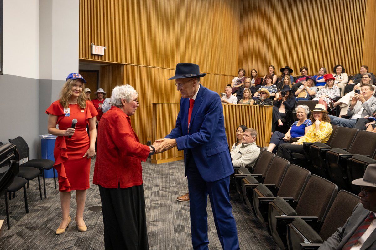 Our campus community recently gathered to celebrate Garold Minns, M.D., dean emeritus, for his 45 years of service to KU School of Medicine-Wichita. We're thankful for his unwavering dedication, visionary leadership and outstanding contributions to our school and to Kansas! ❤️💙